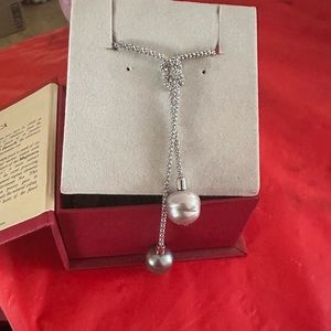 Brand New Majorca 925 Sterling Silver Knotted Pearl Necklace. Original Tags.